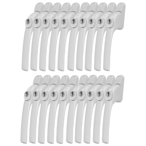 CHAMELEON Inline Window Espag Handle - White - Pack of 20