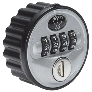 L&F 2800 Mechanical Combination Lock - Black Trim Silver Face